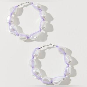 NWT Urban Outfitters White and Purple Earrings